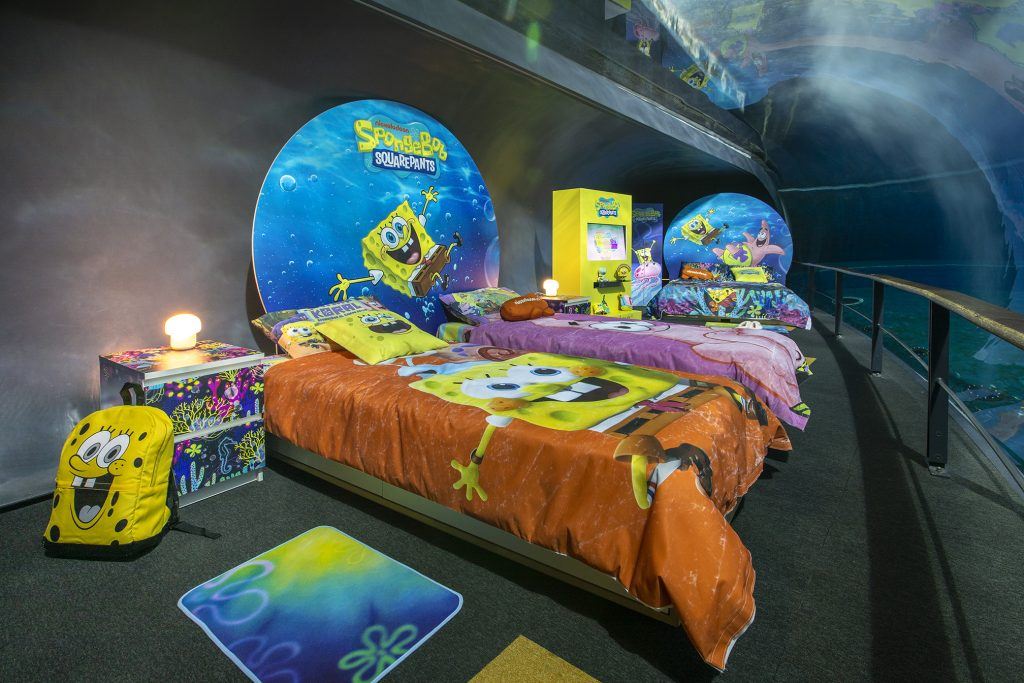 La stanza di SpongeBob all'Acquario di Genova.